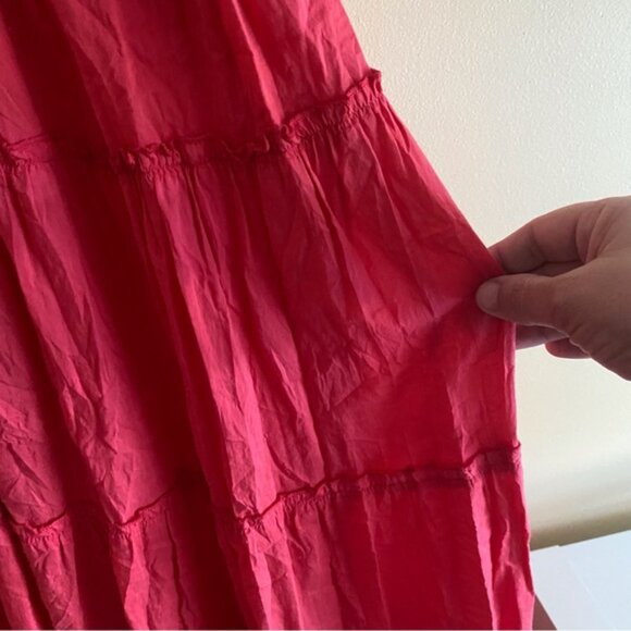 Y2K NU Look Dress Medium Babydoll Crochet Smocking Tiered Broomstick Festival - Picture 6 of 14